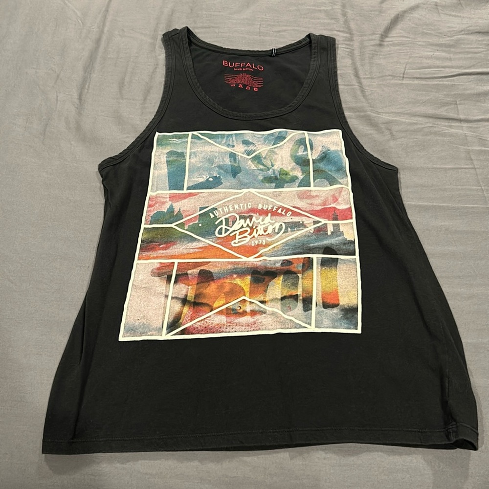 Buffalo David Bitton Black Tank Top Size L